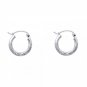 14K Gold Diamond Cut Mini Hoop Earrings