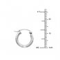 14K Gold Diamond Cut Mini Hoop Earrings