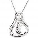 Sterling Silver Embraced by the Heart™ Mother Necklace - 1 Child