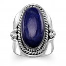 Sterling Silver Oxidized Lapis Ring