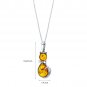 Sterling Silver Baltic Amber Cat Pendant Necklace