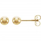 14K Yellow Gold 3mm Youth Ball Stud Earrings
