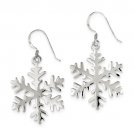 Sterling Silver Snowflake Dangle Earrings