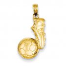 14K Yellow Gold Soccer Ball & Shoe Pendant