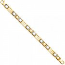 Men's 14K Two Tone Greek Key Bracelet