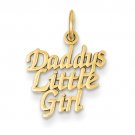 14K Yellow or White Gold Daddy's Little Girl Pendant