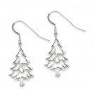 Christmas Tree Earrings in Sterling Silver