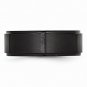 8mm Black Ceramic Ridged Edge Band