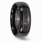 Black Ceramic 8mm Brushed & Polished Band