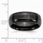Black Ceramic 8mm Brushed & Polished Band