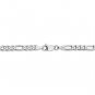 14K White Gold 4mm Flat Figaro Chain - 20" Long