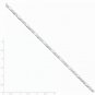 14K White Gold 4mm Flat Figaro Chain - 20" Long