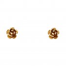 14K Yellow Gold Rose Stud Earrings