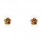 14K Yellow Gold Rose Stud Earrings