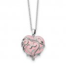 Sterling Silver Rose Quartz Generous Heart Necklace
