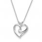 Sterling Silver The Hugging Heart Necklace