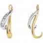 14K Two-Tone Gold Diamond Drop Earring Jackets