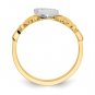 14K Two Tone Gold Claddagh Ring