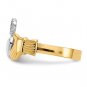 14K Two Tone Gold Claddagh Ring