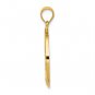 14K Yellow Gold Claddagh Leaf Pendant