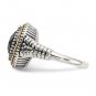 Sterling Silver & 14K Yellow Gold Black Onyx Ring
