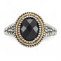 Sterling Silver & 14K Yellow Gold Black Onyx Ring