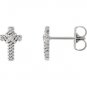 14K Gold Rope Cross Stud Earrings (Choice of Gold)