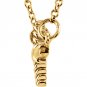 14K Gold Sideways Rope Cross Necklace (Choice of Gold)