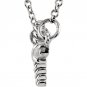 14K Gold Sideways Rope Cross Necklace (Choice of Gold)