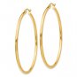 10K Yellow Gold Polished 50mm Hoop Earrings