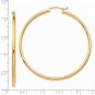 10K Yellow Gold Polished 50mm Hoop Earrings