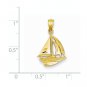 14K Yellow Gold Sailboat Pendant
