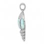 Sterling Silver Larimar Sea Shell Pendant