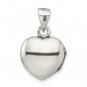 Sterling Silver Red Enamel & Marcasite Heart Locket