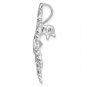Sterling Silver & CZ Snowflake Pin