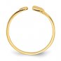 14K Yellow Gold Cat Adjustable Cuff Ring