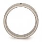Men's 8mm Titanium Ridged Edge Cross Band