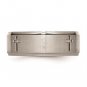 Men's 8mm Titanium Ridged Edge Cross Band