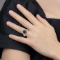 Sterling Silver & 14K Yellow Gold Black Onyx Ring