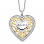 Sterling Silver & Gold Plated Grandma Heart Necklace