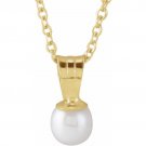 14K Yellow Gold Child's Pearl Necklace