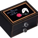 Phantom of the Opera Phantom Mask & Rose Glass Musical Drawer Box