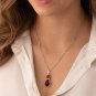 Sterling Silver Baltic Amber Cat Pendant Necklace