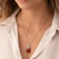 Sterling Silver Baltic Amber Owl Pendant Necklace
