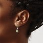 Sterling Silver Diamond & Peridot Earrings