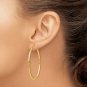 10K Yellow Gold Polished 50mm Hoop Earrings