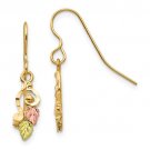 Black Hills Gold 10K Tri-Color Shepherd Hook Earrings