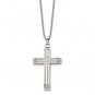 Stainless Steel Cross on 22" Cable Chain