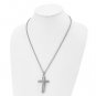 Stainless Steel Cross on 22" Cable Chain