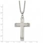 Stainless Steel Cross on 22" Cable Chain